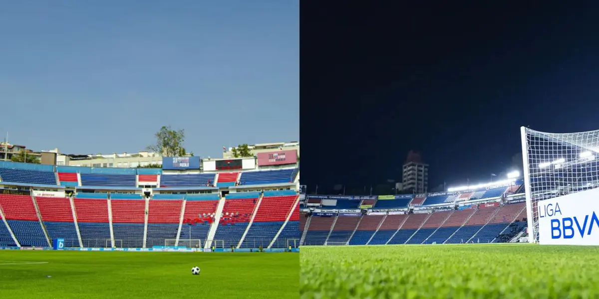 Estadio Azul y estadio Olímpico Universitario.