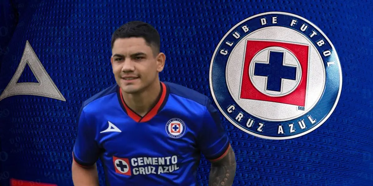 Gabriel Fernández con la jersey de Cruz Azul/La Máquina Celeste