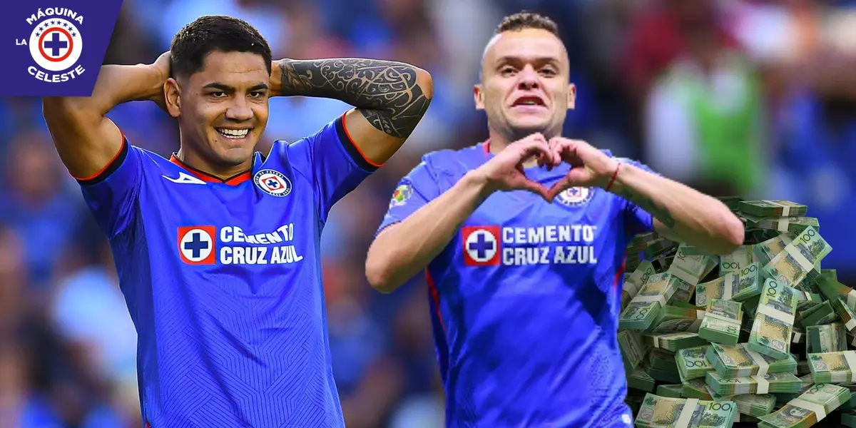 Gabriel Fernández y Jonathan Rodríguez en Cruz Azul (Fuente: MEXSPORT)