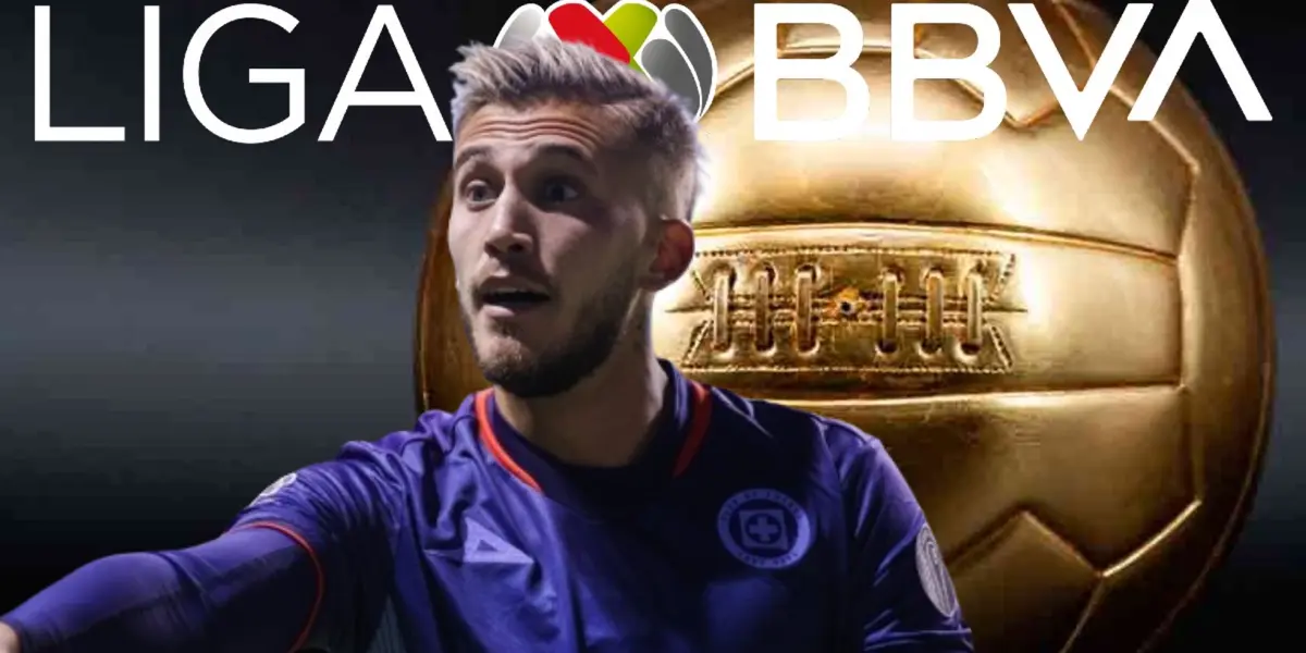 Gonzalo Piovi con el Balón de Oro detrás/La Máquina Celeste