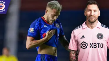 Gonzalo Piovi en Cruz Azul y Lionel Messi (Fuente: MEXSPORT)