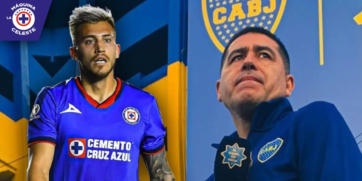 Gonzalo Piovi y Juan Román Riquelme (Fuente: MEXSPORT)