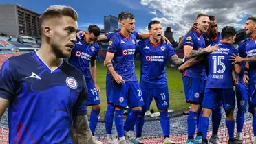 Gonzalo Piovi y jugadores Cruz Azul (Foto tomada de: Mexsport)