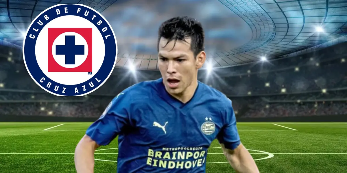 Hirving Lozano, con el escudo del Cruz Azul/FOTO La Máquina Celeste