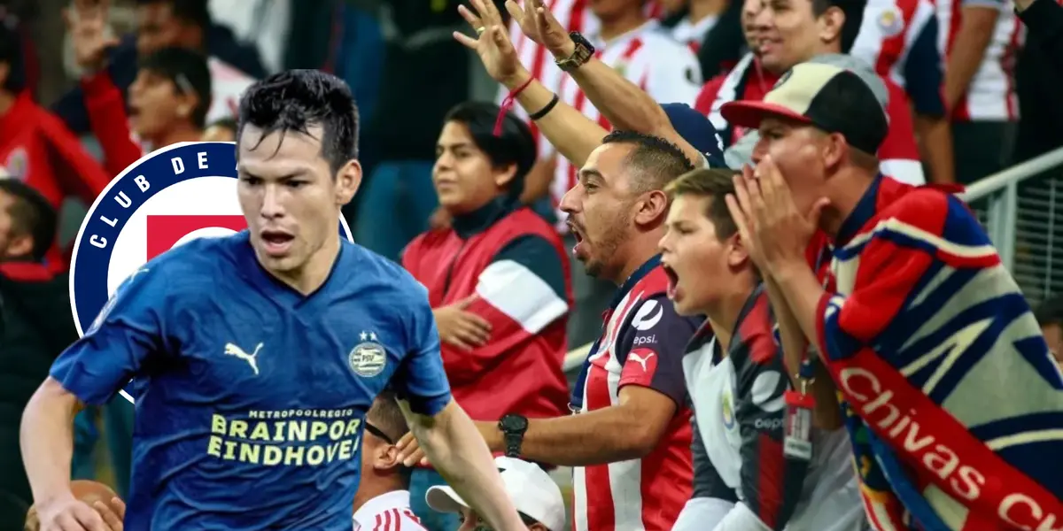 Hirving Lozano, Cruxz Azul, afición Chivas/FOTO La Máquina Celeste