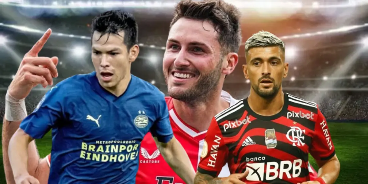 Hirving Lozano, junto a De Arrascaeta y Santi Giménez/FOTO La Máquina Celeste