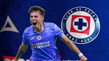 Huescas de fondo la jersey de Cruz Azul/La Máquina Celeste