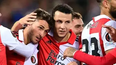 Idrissi y Santi Giménez compartieron vestidor en Feyenoord / Foto: OneFootball
