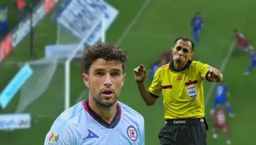 Ignacio Rivero durante un partido de la Liga MX con el uniforme de Cruz Azul
