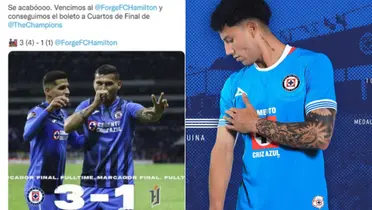 Imágenes de redes sociales de Cruz Azul.