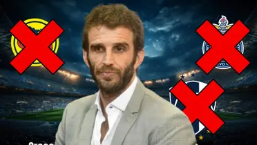 Iván Alonso con los escudos tapados de América, Monterrey y Chivas/La Máquina Celeste