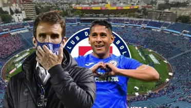 Iván Alonso junto a Luis Romo en el Azul/La Máquina Celeste