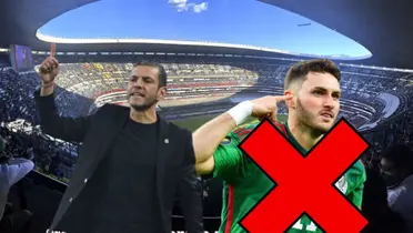 Jaime Lozano junto a Santi Giménez en el Azteca/La Máquina Celeste