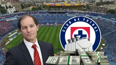 Jaime Ordiales, escudo de Cruz Azul, Estadio de los Deportes