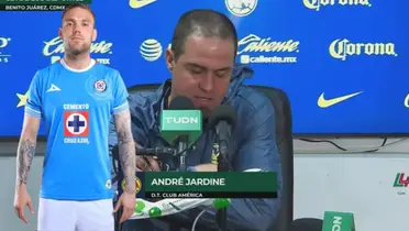 Jardine en conferencia y Rotondi/FOTO: Cruz Azul