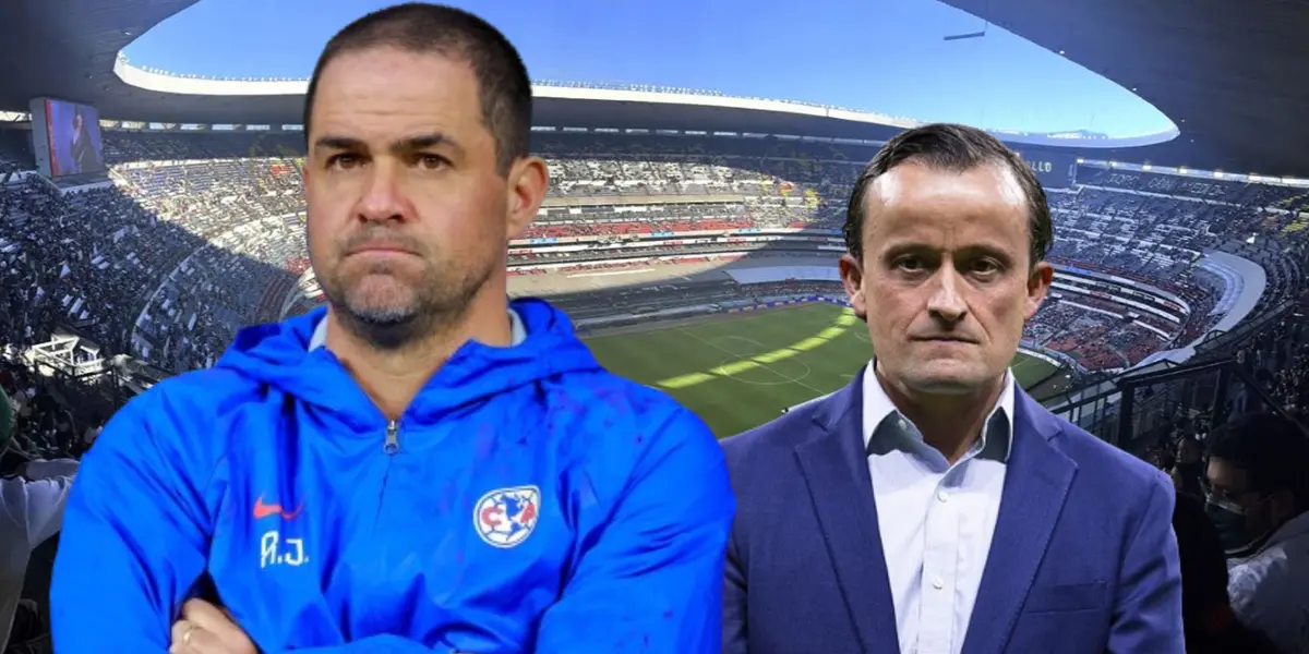 Jardine junto a Mikel Arriola en el Estadio Azteca/La Máquina Celeste