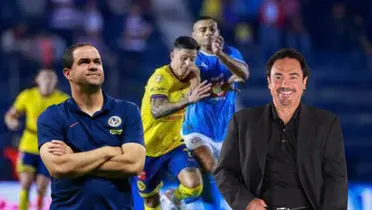 Jardine y Hugo en el América vs Cruz Azul/FOTO: Ámbito