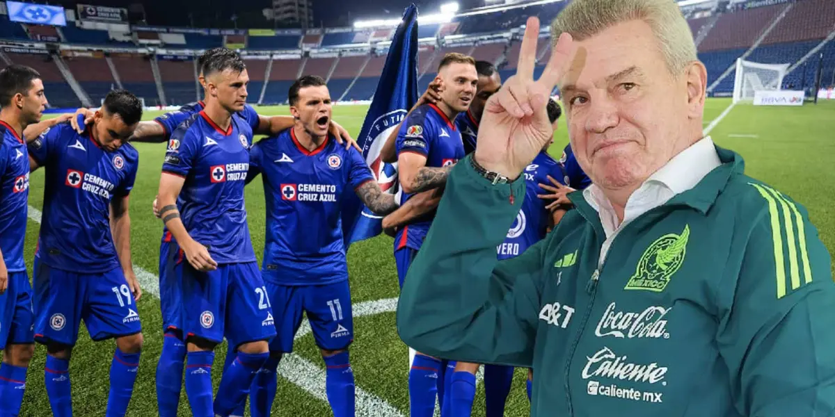 Javier Aguirre y jugadores de Cruz Azul (Foto tomada de: Cruz Azul/FMF/Sports)