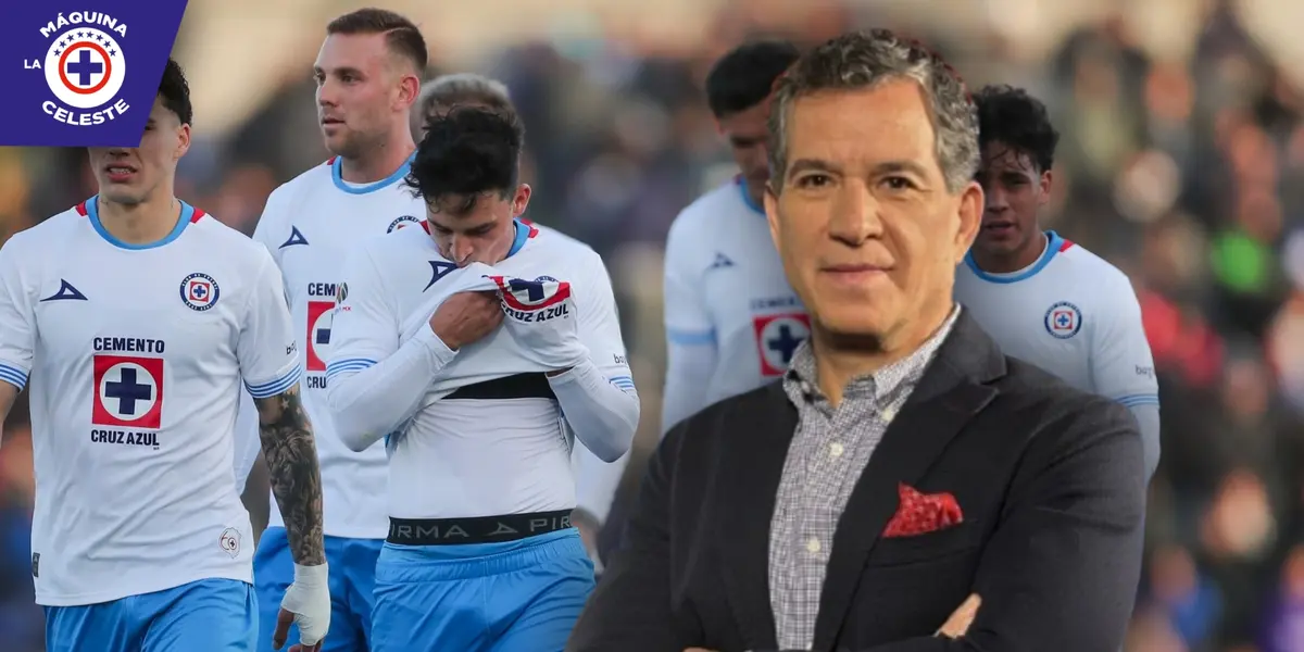 Javier Alarcón y jugadores de Cruz Azul (Fuente: MEXSPORT)