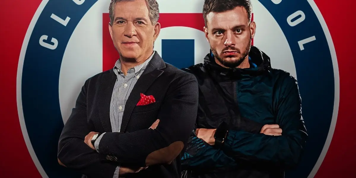 Javier Alarcón y Martín Anselmi con fondo de Cruz Azul / ESPN