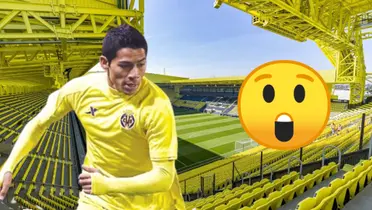 Javier Aquino en el Estadio de la Cerámica/FOTO La Máquina Celeste