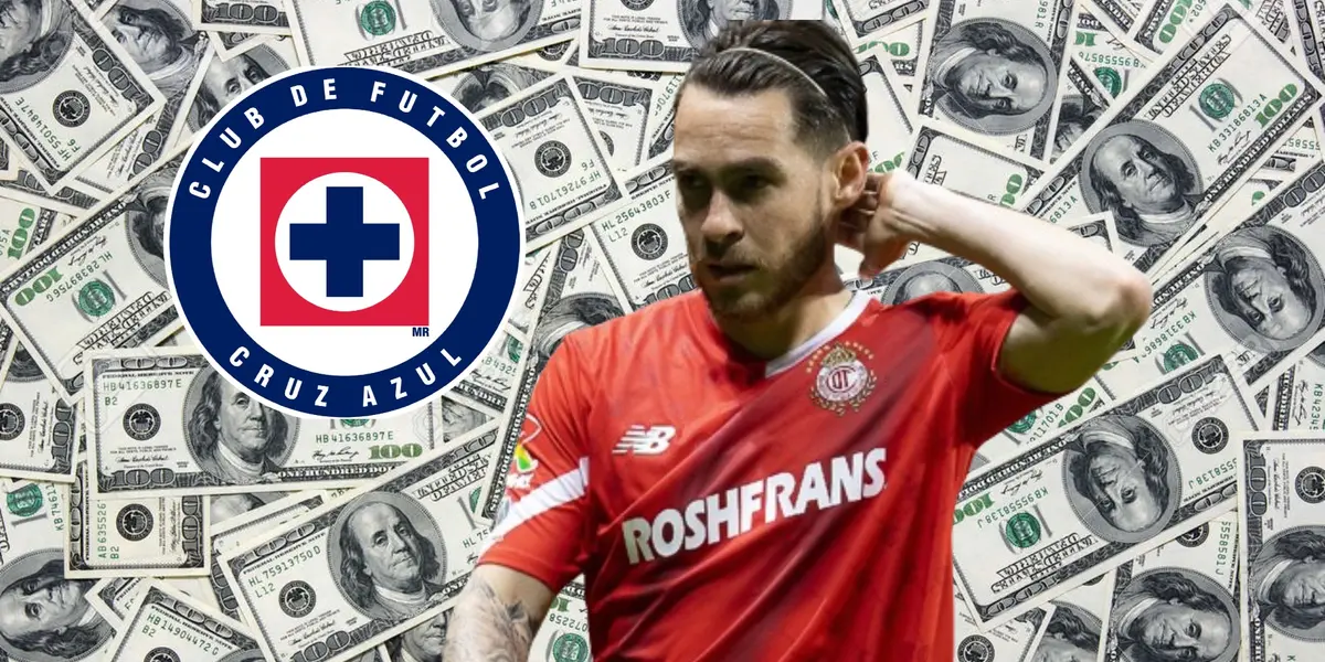 Jesús Angulo con el logo de Cruz Azul/La Máquina Celeste