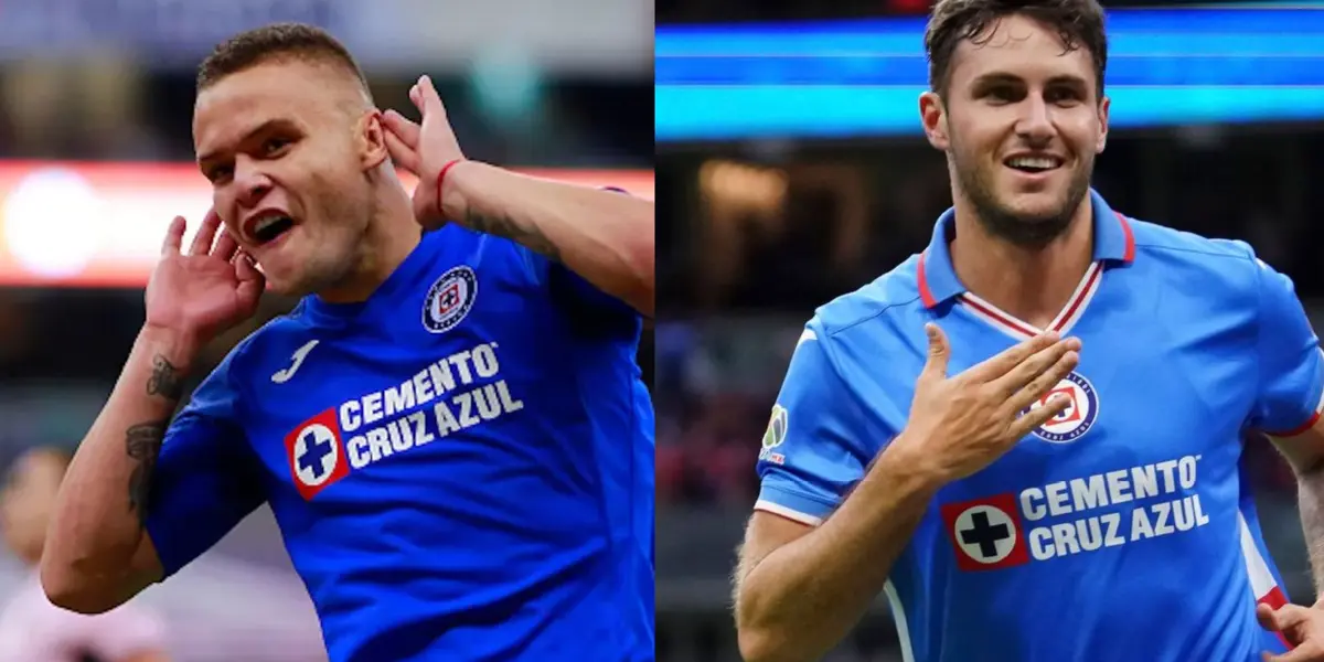 Jonathan 'Cabecita' Rodríguez y Santiago Giménez