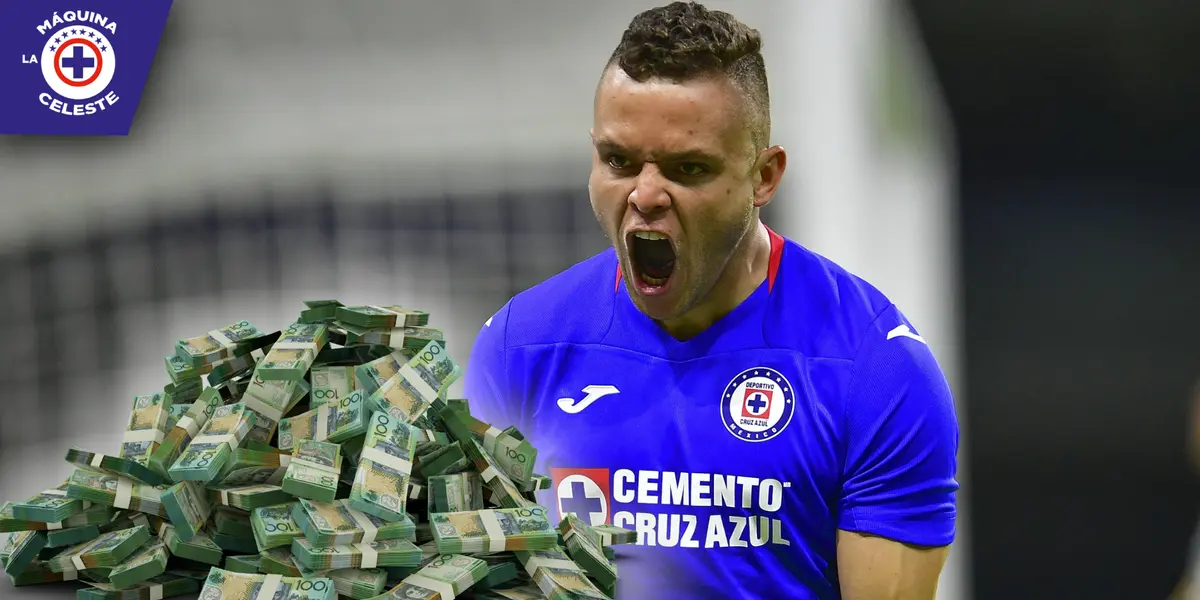 Jonathan Rodríguez en Cruz Azul (Fuente: MEXSPORT)