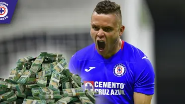 Jonathan Rodríguez en Cruz Azul (Fuente: MEXSPORT)