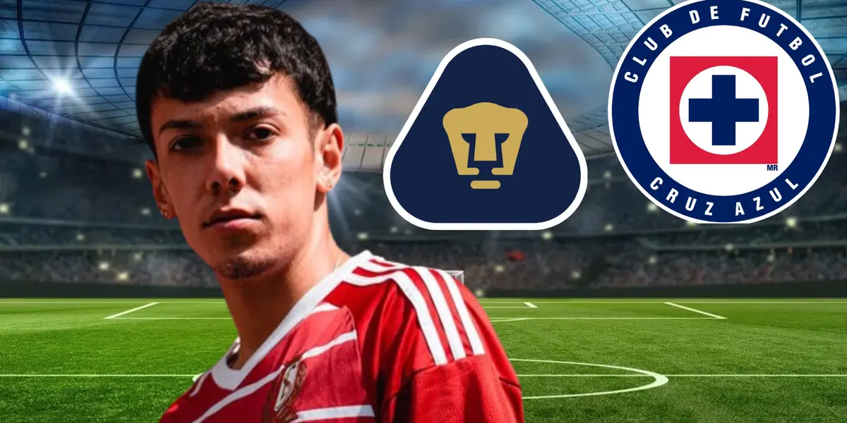 Jorge Ruvalcaba con el equipo de Pumas y Cruz Azul/FOTO La Máquina Celeste