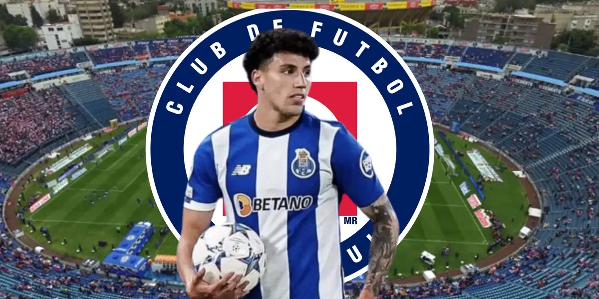Jorge Sánchez vistiendo del Porto, escudo de Cruz Azul/La Máquina Celeste