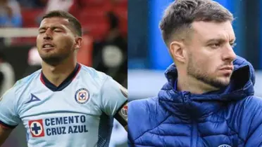 Juan Escobar con rostro triste, a la derecha Martín Anselmi / Récord