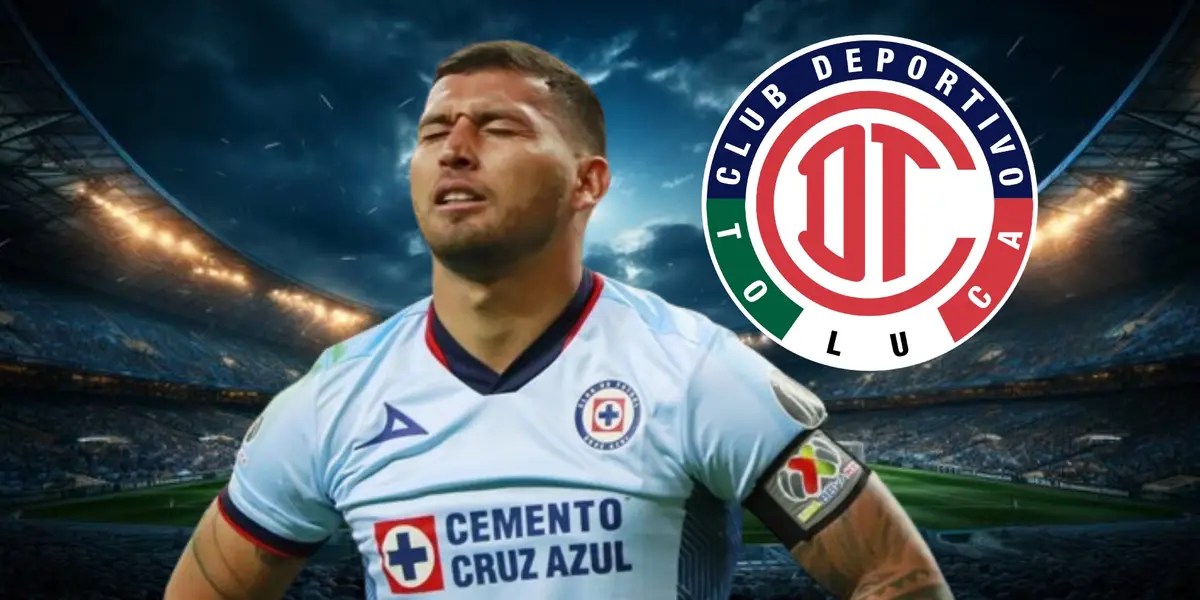 Juan Escobar lamentándose con el escudo de Toluca/La Máquina Celeste