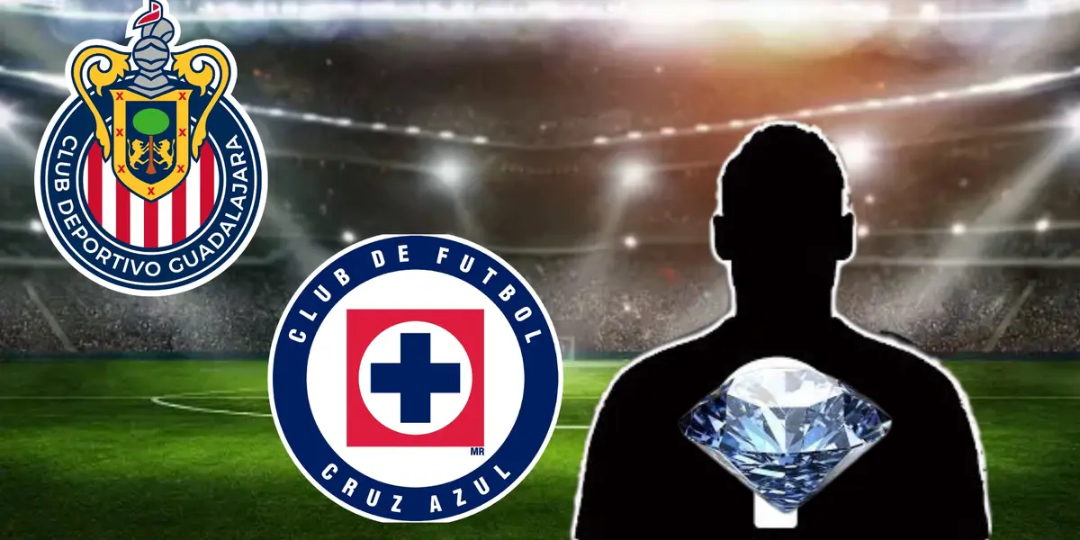 Jugador oculto, escudos de Chivas y Cruz Azul/La Máquina Celeste