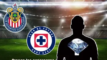 Jugador oculto, escudos de Chivas y Cruz Azul/La Máquina Celeste