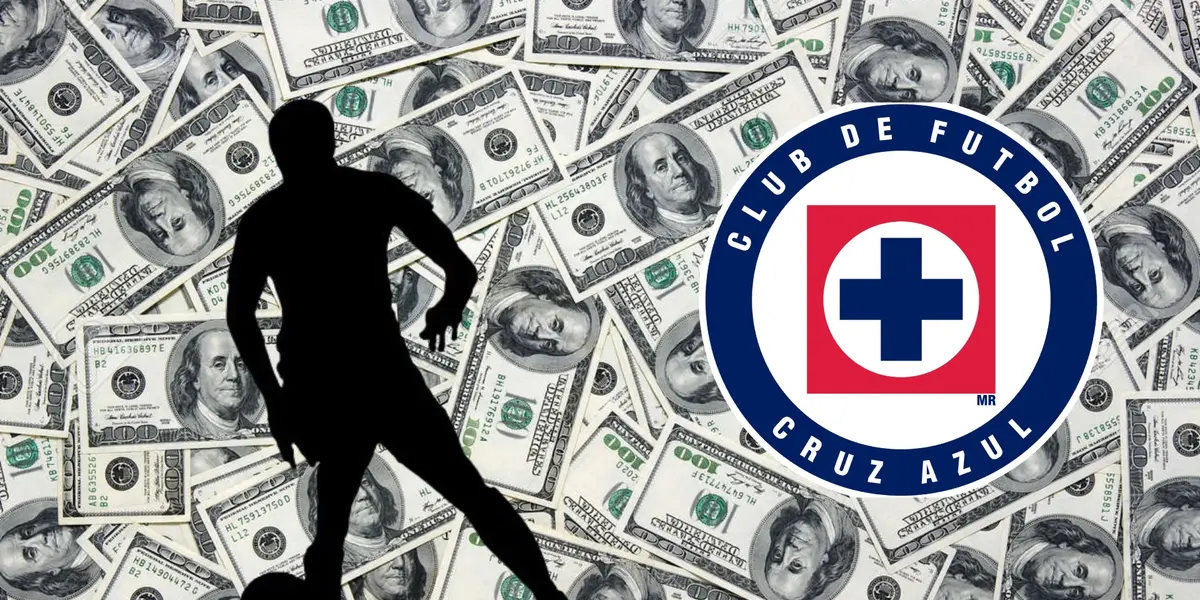 Jugador oculto. logo de Cruz Azul, fondo de dólares