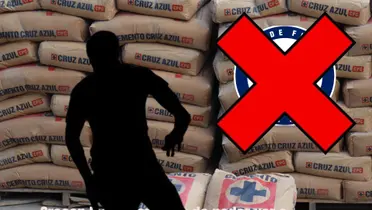 Jugador oculto y el escudo de Cruz Azul/FOTO La Máquina Celeste