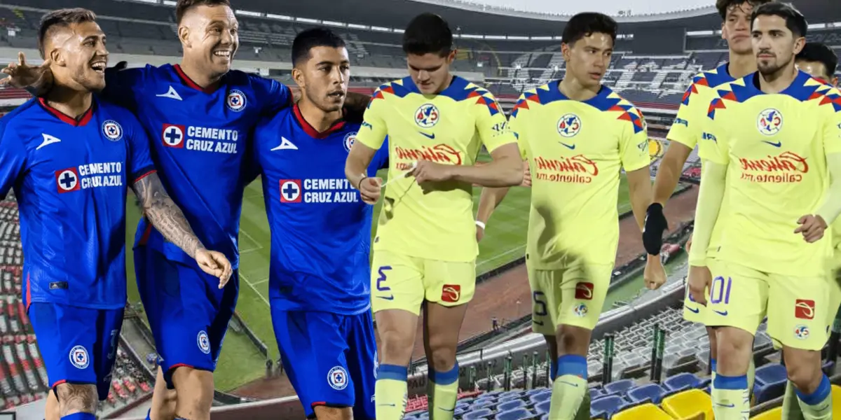 Jugadores Cruz Azul y jugadores América (Foto tomada de: Mexsport)