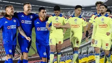 Jugadores Cruz Azul y jugadores América (Foto tomada de: Mexsport)