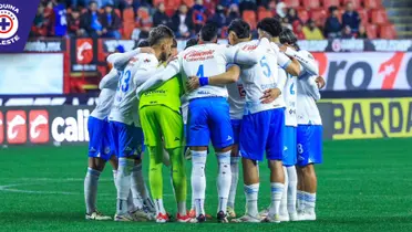 Jugadores de Cruz Azul en el estadio Caliente (Fuente: MEXSPORT)