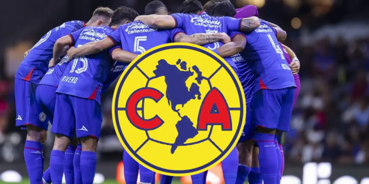 Jugadores de Cruz Azul y escudo del América/ Foto: MedioTiempo