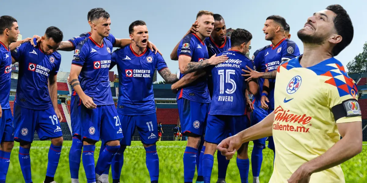 Jugadores de Cruz Azul y Henry Martín (Foto tomada de: Mexsport)