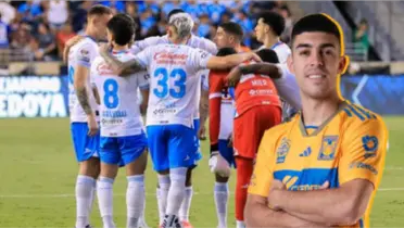 Jugadores de Cruz Azul y Juan Brunetta