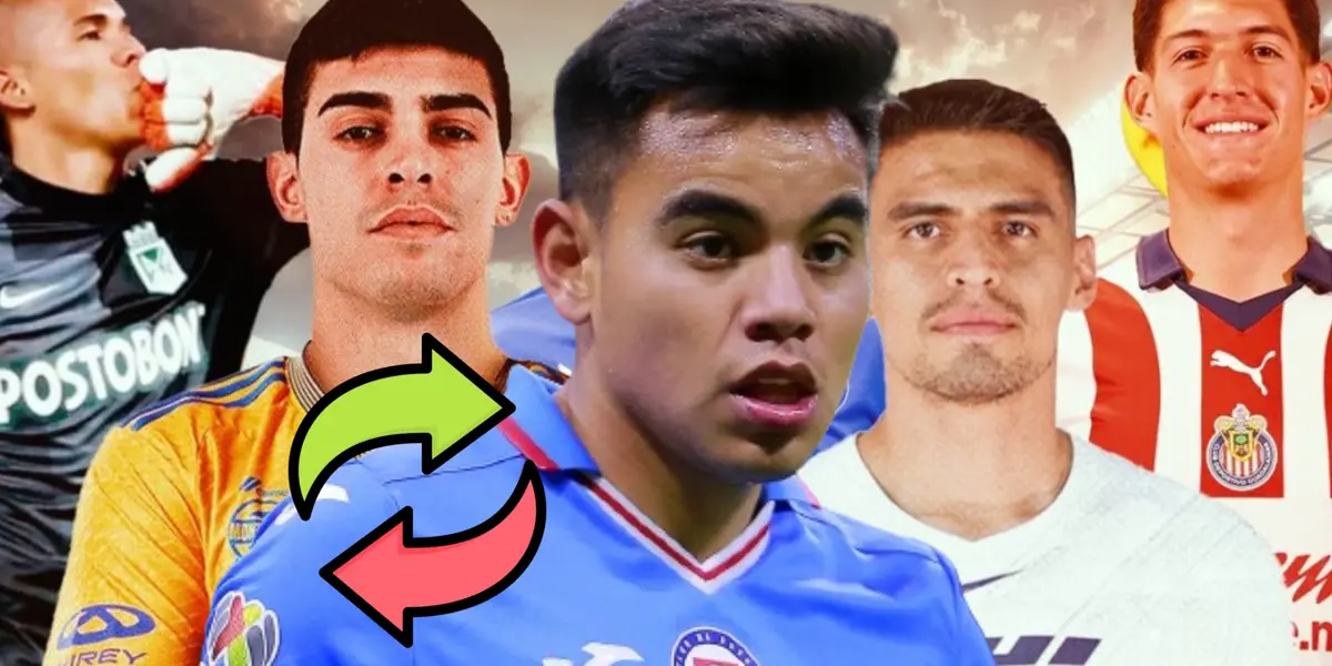 Jugadores de Liga MX con Carlos Rodríguez en Cruz Azul/ Foto: Claro Sports