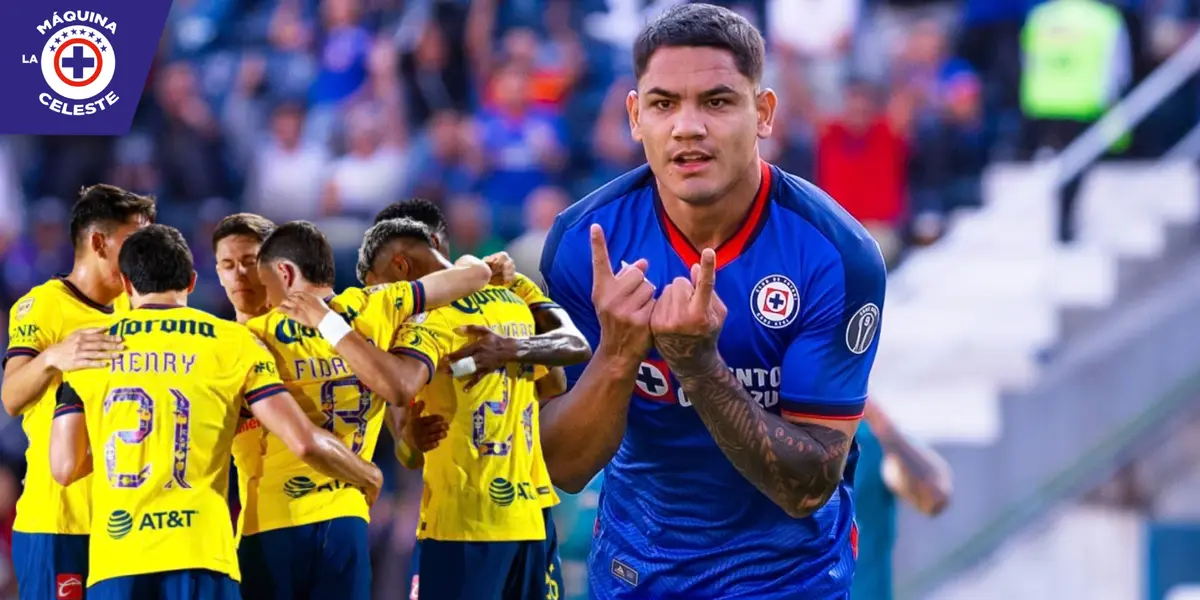 Jugadores del América y Gabriel Fernández (Fuente: MEXSPORT)