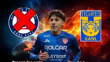 Jurado y los escudos de Cruz Azy y Tigres/La Máquina Celeste