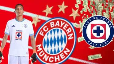 Kevin Mier con el Bayern y Cruz Azul/FOTO: Cruz Azul