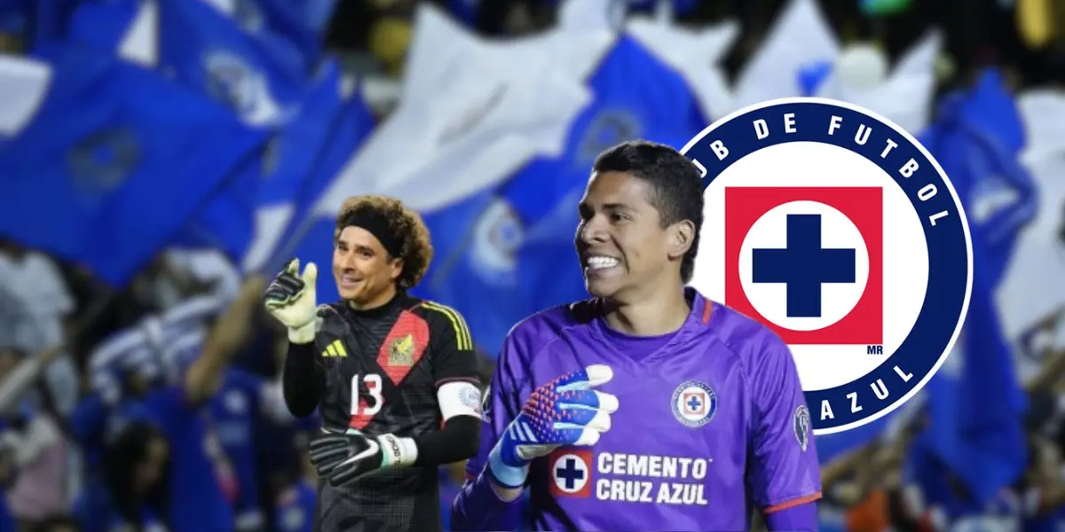 Kevin Mier durante un partido del Clausura 2024 con la playera de Cruz Azul