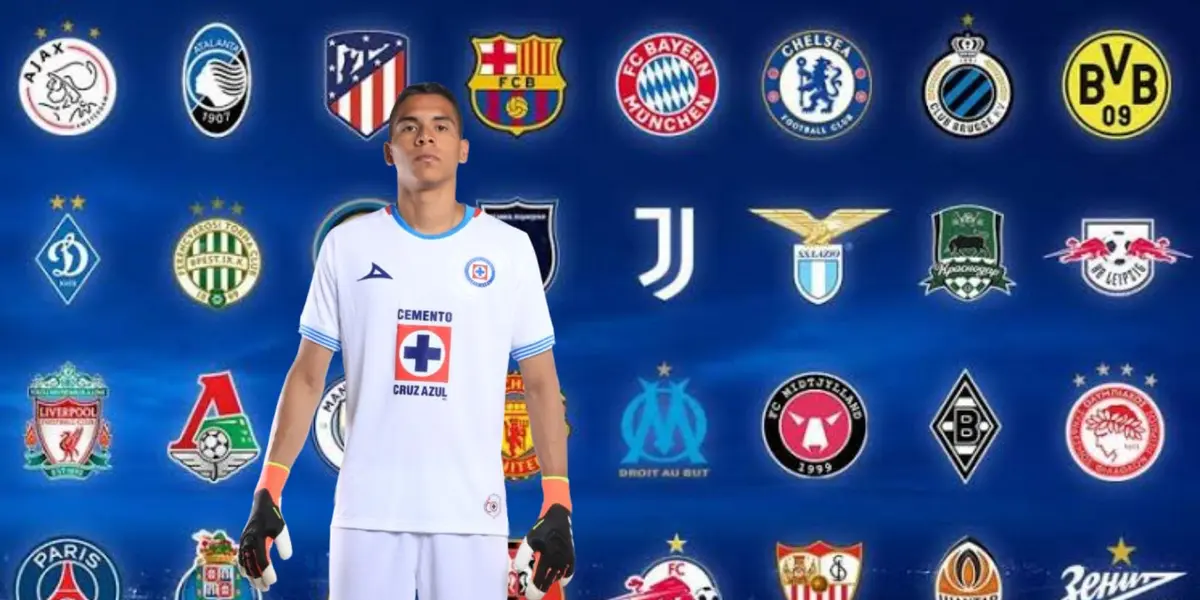 Kevin Mier y equipos top de Europa/FOTO: Cruz Azul