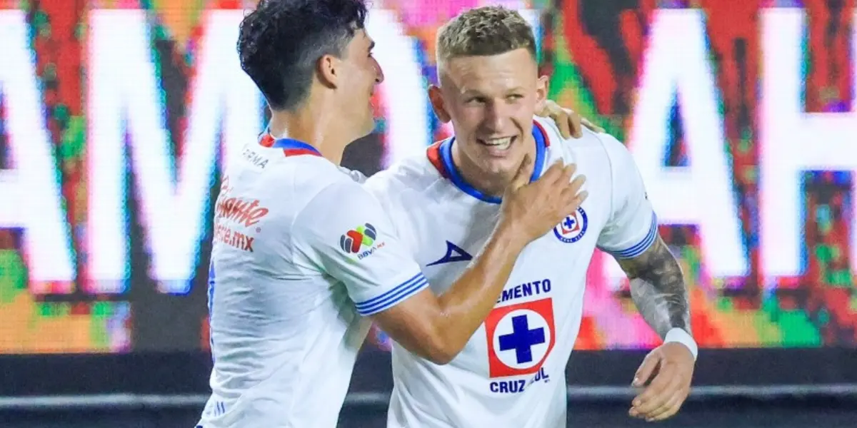 La celebración del polaco a su primer gol - Foto: Captura de pantalla